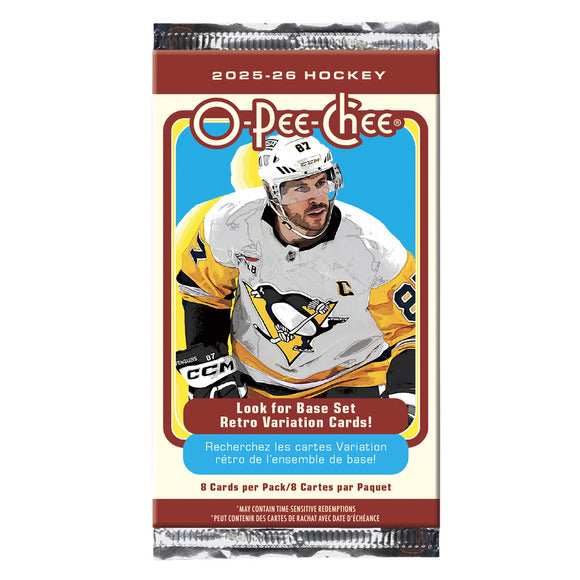 2025-26 O-Pee-Chee Hockey Gravity Feed Pack (8 Cards)