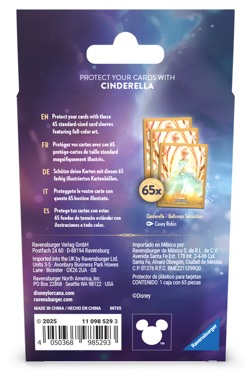 65 Card Sleeves - Cinderella