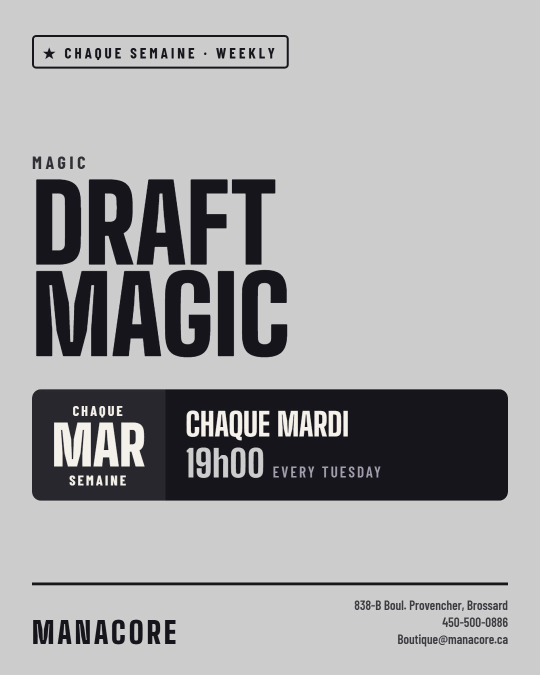 Weekly - Mardi - Magic: The Gathering - Draft Night