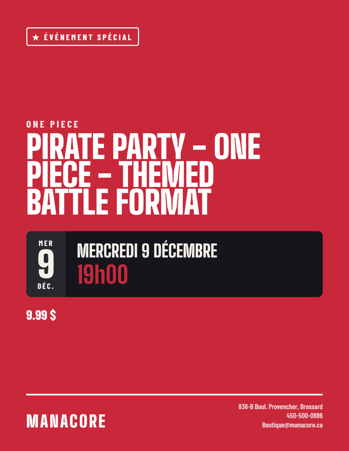 9 Decembre 2026 / Pirate Party - One Piece - Themed Battle Format
