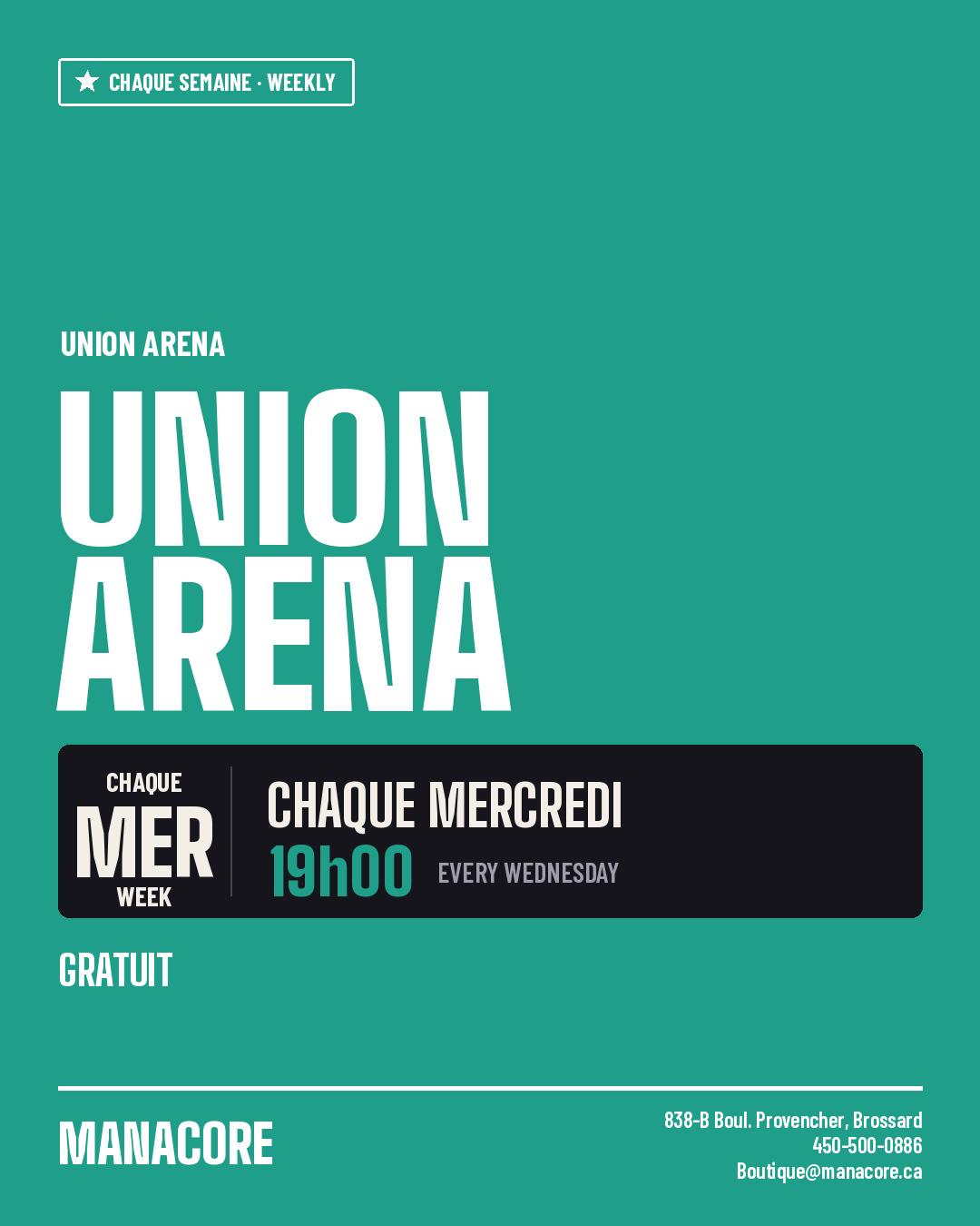 Weekly - Mercredi - Union Arena (English) - Constructed