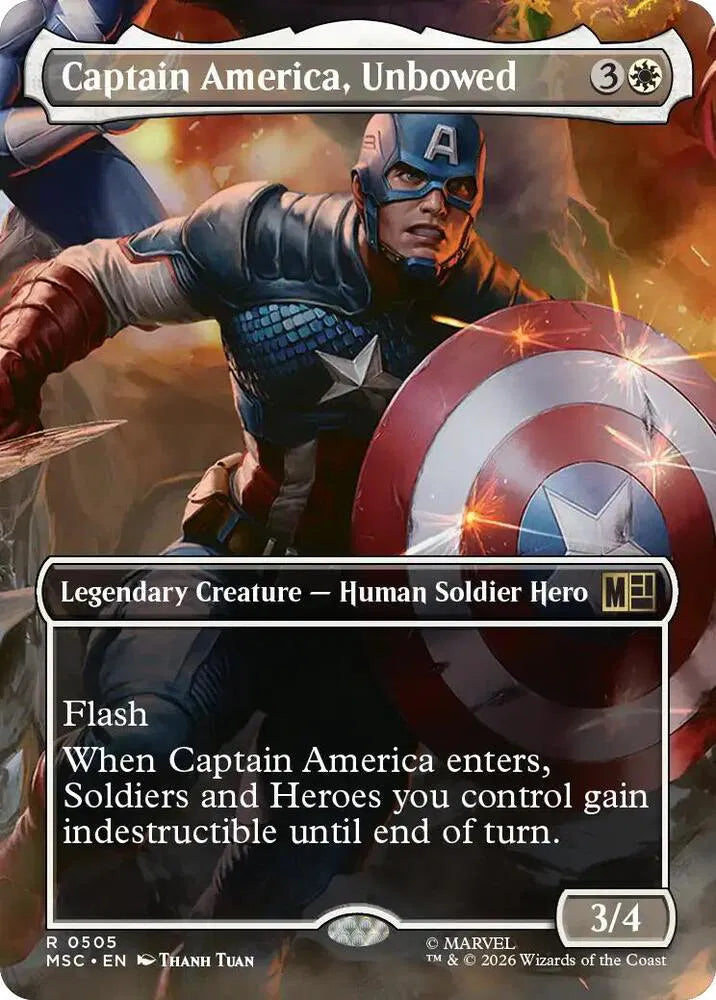 Captain America, Unbowed (Borderless) - Foil