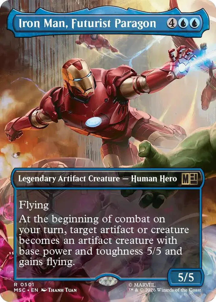 Iron Man, Futurist Paragon (Borderless) - Foil