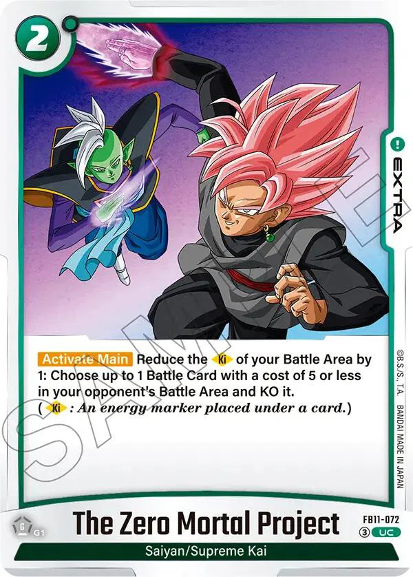 The Zero Mortal Project - FB11-072