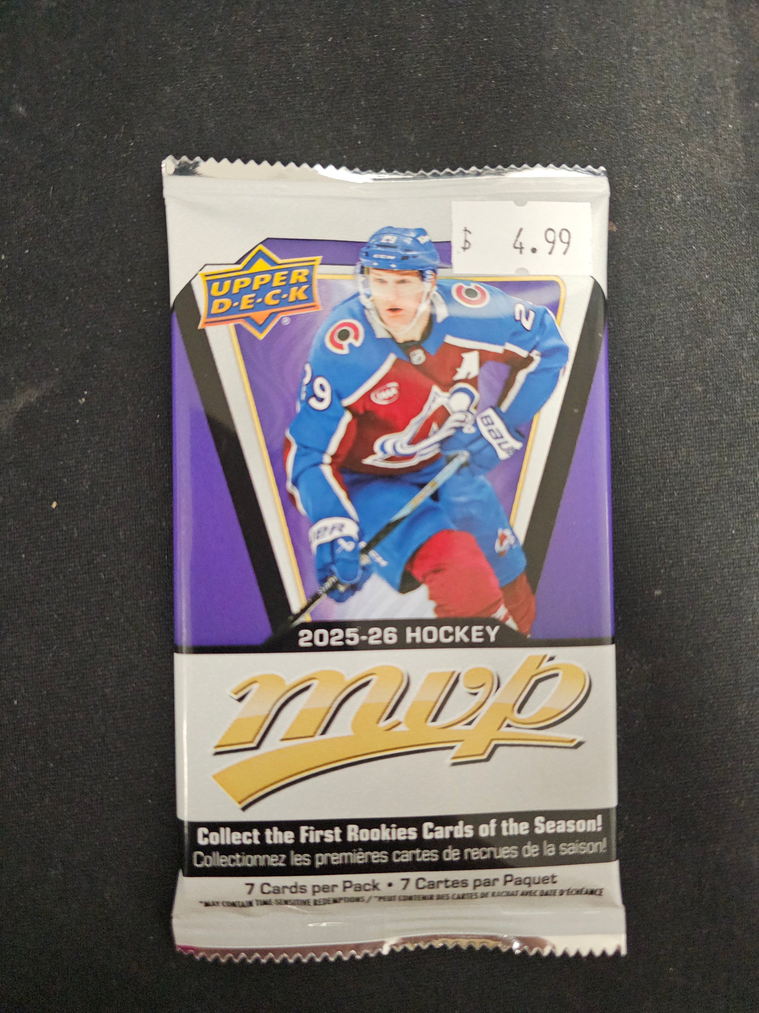 2025-26 Upper Deck MVP Hockey Gravity Feed Pack